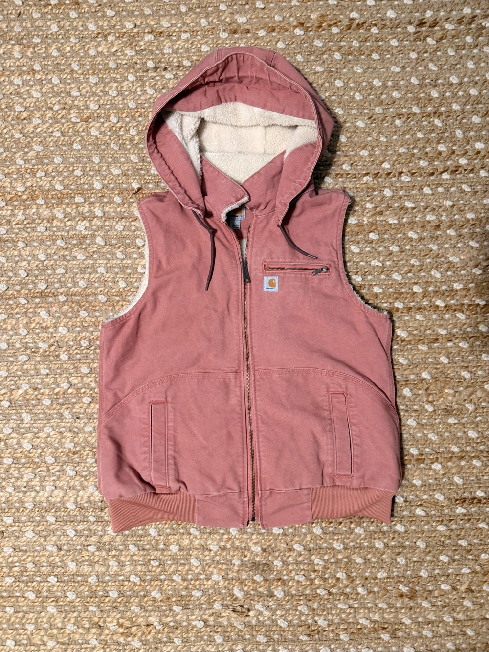 Carhartt Wildwood Collection Hooded Sherpa-Lined Vest - Rose Pink